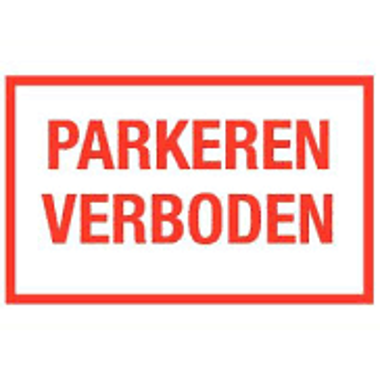 Afbeeldingen van Parkeren verboden PP 400x250mm 1723.C8