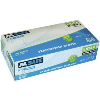 Afbeeldingen van M-Safe single use Latex handschoen 4160