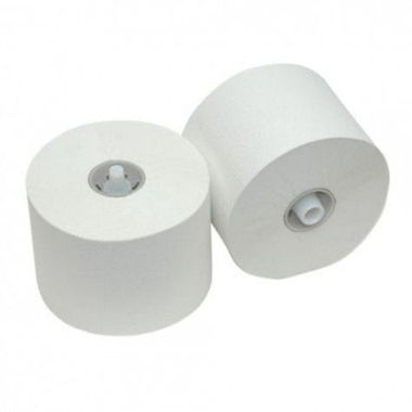 Afbeeldingen van Toiletpapier met dop 1 laags luxe crÃªpe P50600