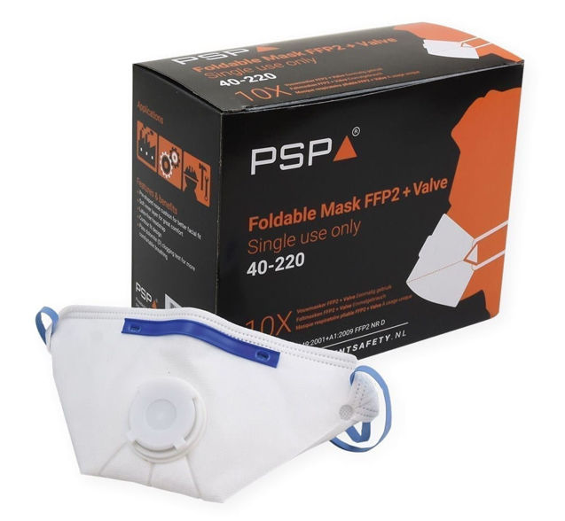 Afbeeldingen van PSP 40-220 vouwmasker FFP2 V met uitademventiel