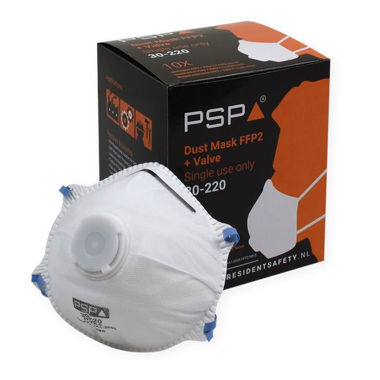 Afbeeldingen van PSP 30-220 fijnstofmasker FFP2V met uitademventiel