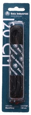 Afbeeldingen van Bata veter rond 120 cm grijs/zwart