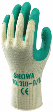 Afbeeldingen van Showa handschoen 310 groen/geel 8 (M)