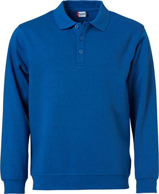 Afbeeldingen van Basic polo sweater kobalt 3xl