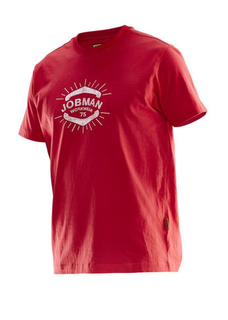 Afbeeldingen van 5266 T-shirt beatnik print rood/wit l