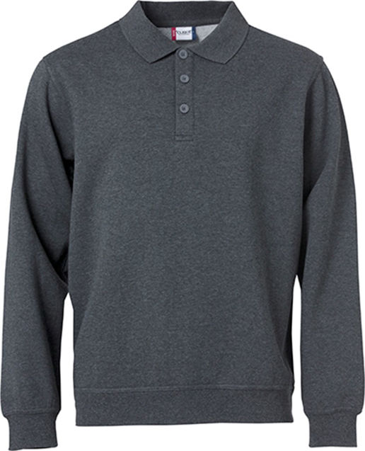 Afbeeldingen van Basic polo sweater antraciet 3xl