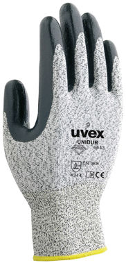 Afbeeldingen van Uvex unidur 6643 nbr coating zwart, 10