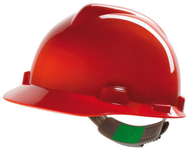 Afbeeldingen van MSA v-helm PE V-Gard Push-Key rood