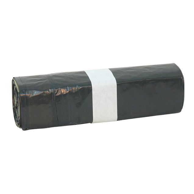 Afbeeldingen van Afvalzak LDPE 45x45 cm zwart trekband