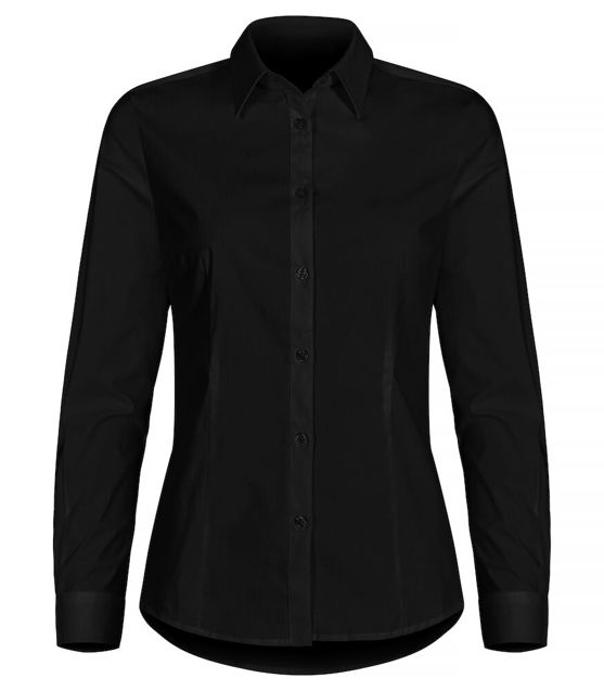 Afbeeldingen van Clique blouse stretcht LS Lady zwart L